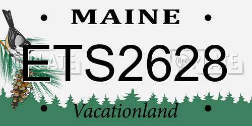 ETS2628 Maine License Plate