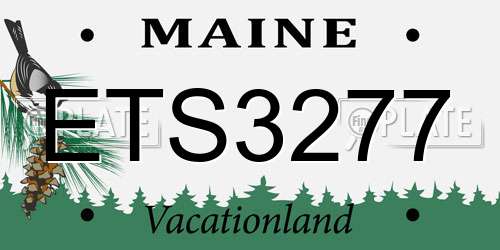 ETS3277 Maine License Plate