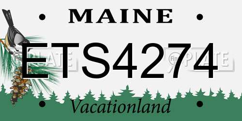 ETS4274 Maine License Plate