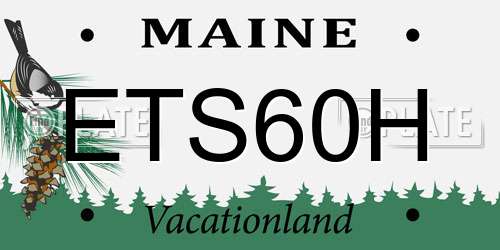 ETS60H Maine License Plate