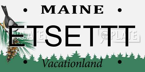 ETSETTT Maine License Plate