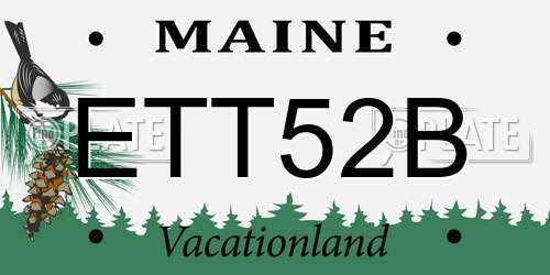 ETT52B Maine License Plate