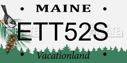 ETT52S Maine License Plate