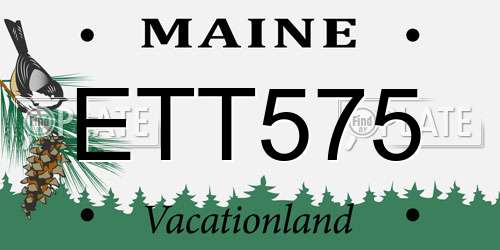 ETT575 Maine License Plate