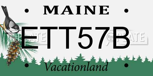 ETT57B Maine License Plate