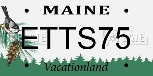 ETTS75 Maine License Plate