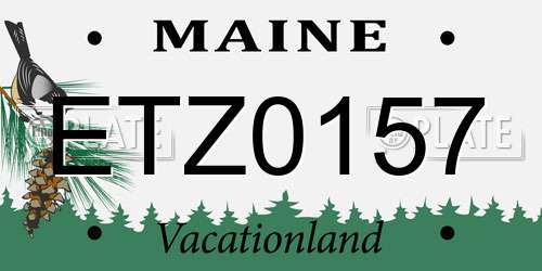 ETZ0157 Maine License Plate