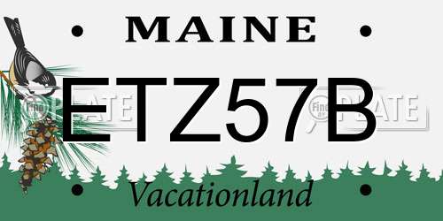 ETZ57B Maine License Plate