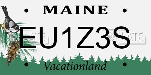 EU1Z3S Maine License Plate