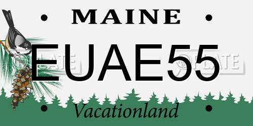 EUAE55 Maine License Plate