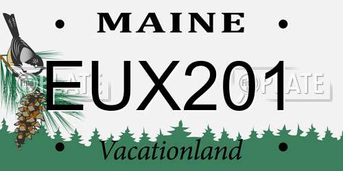 EUX201 Maine License Plate