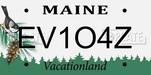 EV1O4Z Maine License Plate