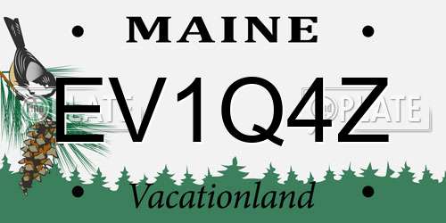 EV1Q4Z Maine License Plate