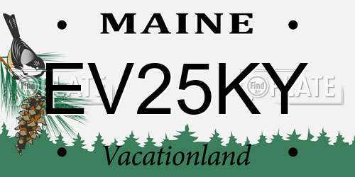 EV25KY Maine License Plate