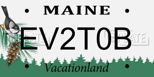 EV2T0B Maine License Plate