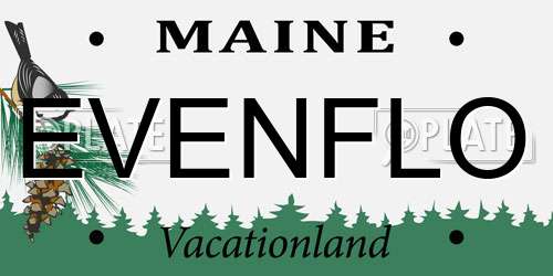 EVENFLO Maine License Plate