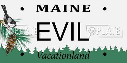 EVIL Maine License Plate