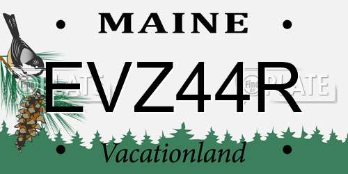 EVZ44R Maine License Plate
