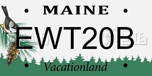 EWT20B Maine License Plate