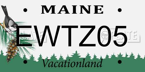 EWTZ05 Maine License Plate