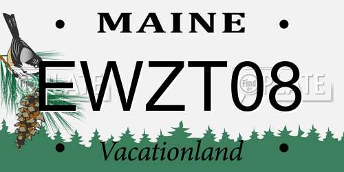 EWZT08 Maine License Plate