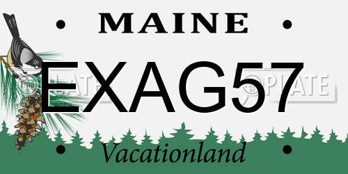 EXAG57 Maine License Plate