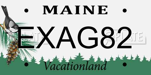 EXAG82 Maine License Plate