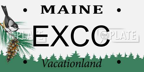 EXCC Maine License Plate