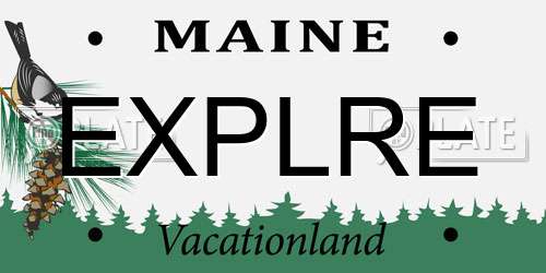 EXPLRE Maine License Plate
