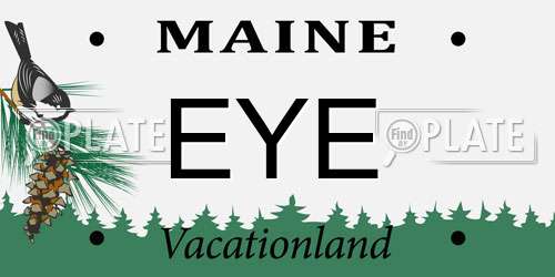 EYE Maine License Plate