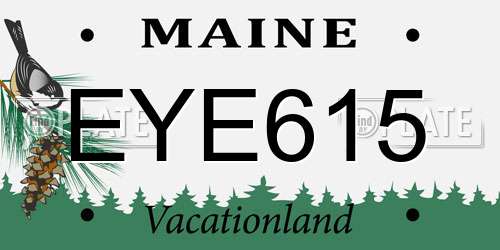 EYE615 Maine License Plate