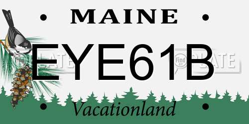 EYE61B Maine License Plate