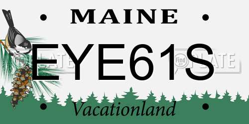 EYE61S Maine License Plate