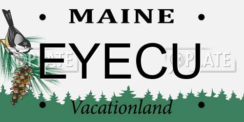 EYECU Maine License Plate
