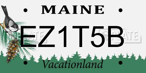 EZ1T5B Maine License Plate