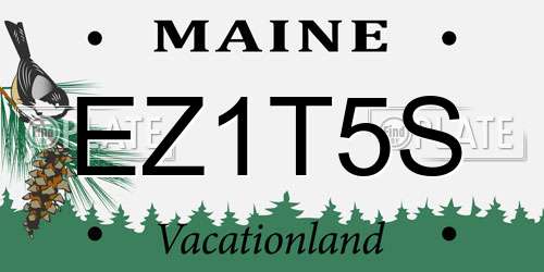 EZ1T5S Maine License Plate