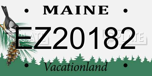 EZ20182 Maine License Plate