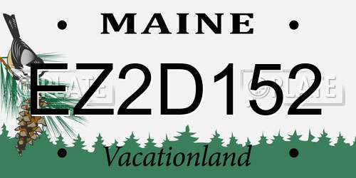 EZ2D152 Maine License Plate