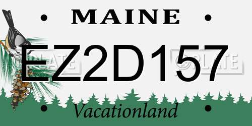 EZ2D157 Maine License Plate
