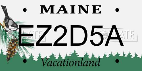 EZ2D5A Maine License Plate