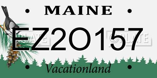 EZ2O157 Maine License Plate