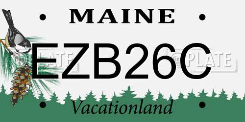 EZB26C Maine License Plate