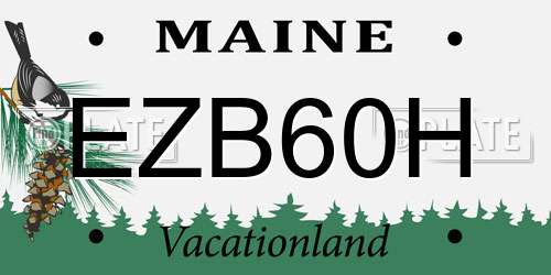 EZB60H Maine License Plate