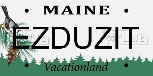 EZDUZIT Maine License Plate