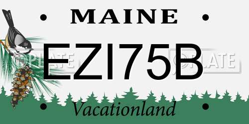 EZI75B Maine License Plate