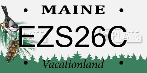 EZS26C Maine License Plate