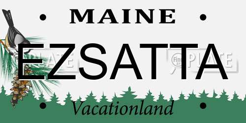 EZSATTA Maine License Plate