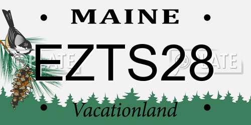 EZTS28 Maine License Plate