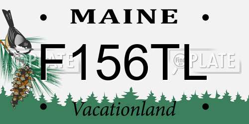 F156TL Maine License Plate