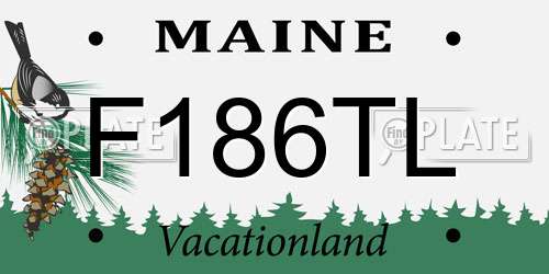 F186TL Maine License Plate